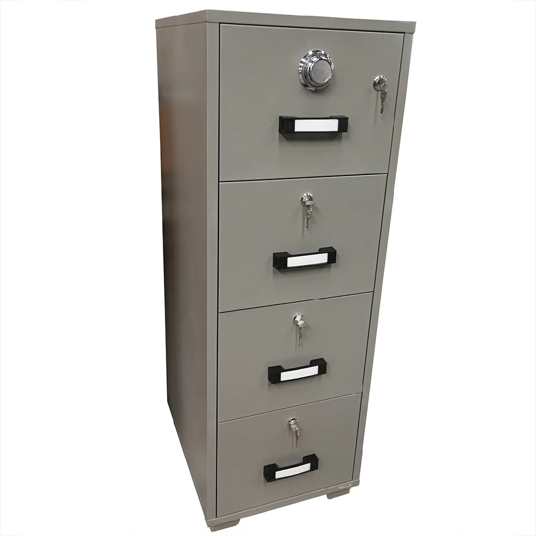 Fire Resistant Filing Cabinet with 4 Drawer for Office Use, Fireproof 4 Drawer Storage Cabinet, 4 Drawer File Cabinet