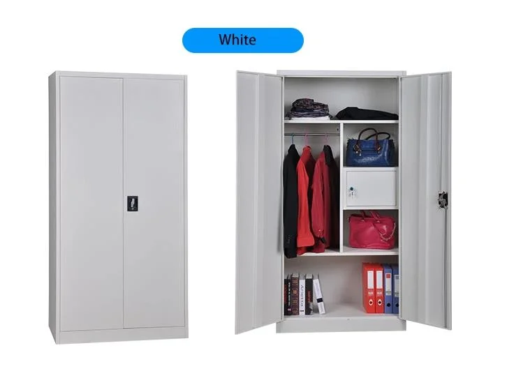 Metal Blue Wardrobe Steel Cupboard Storage Filing Caibnet