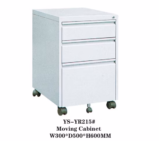 Office School Furniture White Metal Filing Cabinet Customized Moving Storage with Lock