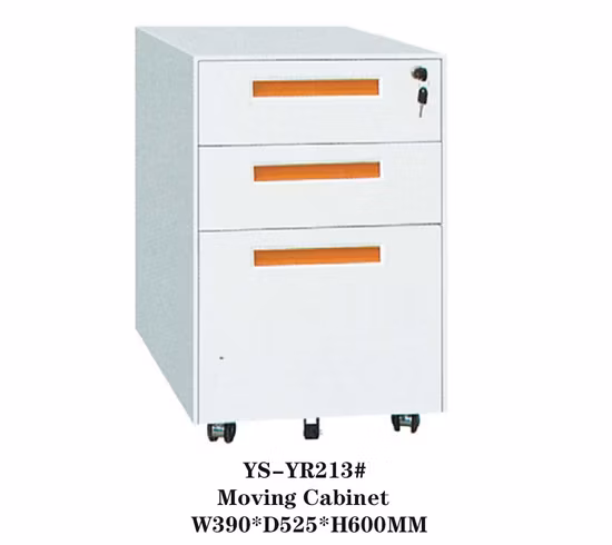 Office School Furniture White Metal Filing Cabinet Customized Moving Storage with Lock