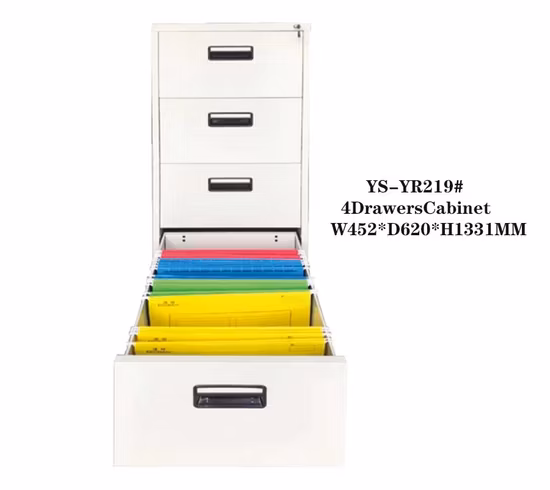 Office School Furniture White Metal Filing Cabinet Customized Moving Storage with Lock