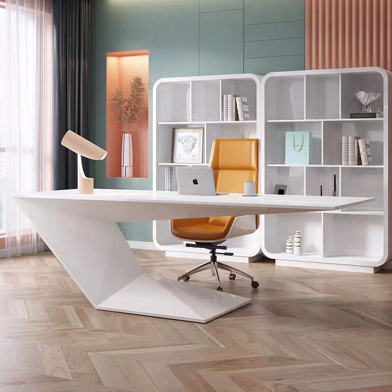 Luxury New Design White Office Desk CEO Wooden Office Furniture Executive Desk