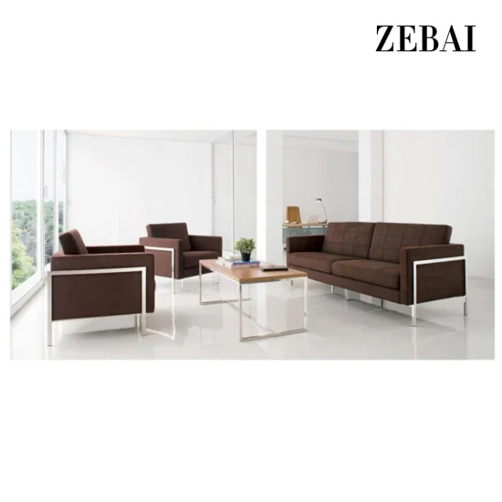 Zebai Foshan Meubles en cuir de loisirs de luxe Bureau de l'hôtel Italie Canapé de bureau en cuir de style