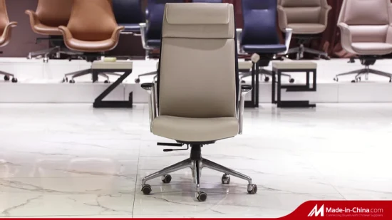 Chaises de direction de bureau d'ordinateur en cuir aniline ergonomiques de luxe de haute qualité Zode